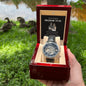 Gift for Husband to be from Wife | Men's Openwork Watch + MC