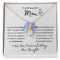 To My Beautiful Mom Gift | Alluring Beauty Necklace