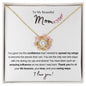 To My Beautiful Mom Gift | Mother's Day Gift | Birthday Gift | Love Knot Necklace