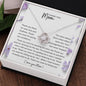 Thank You Mom Necklace Gift | Love Knot Necklace
