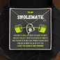 To My Swolemate Gift | Girlfriend Gift | White Gold Forever Love Necklace