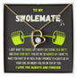 To My Swolemate Gift | Girlfriend Gift | White Gold Forever Love Necklace