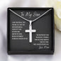 Gift For Son From Mom | Artisan-Crafted Stainless Steel Cross Necklace