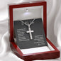 Gift For Son From Mom | Artisan-Crafted Stainless Steel Cross Necklace