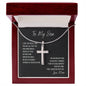 Gift For Son From Mom | Artisan-Crafted Stainless Steel Cross Necklace