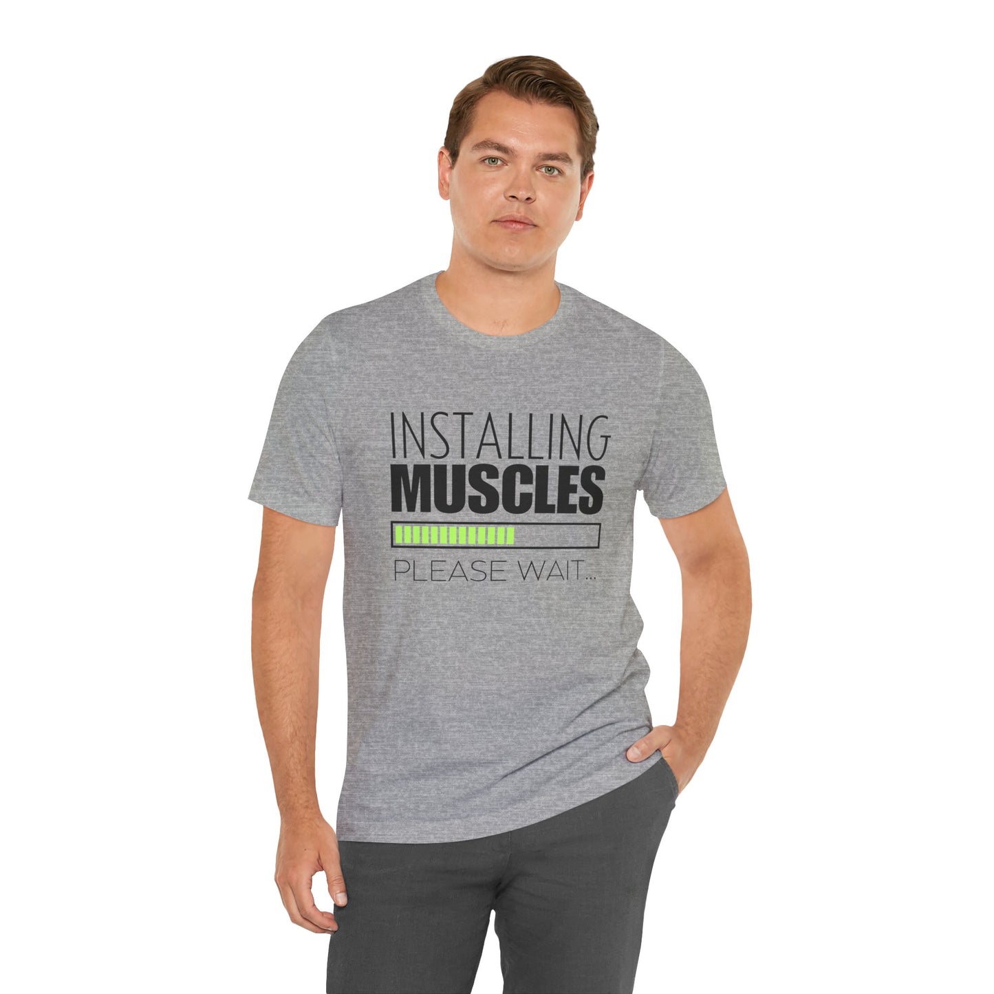 Men's Fitness Installing Muscles - Jersey Short Sleeve Tee