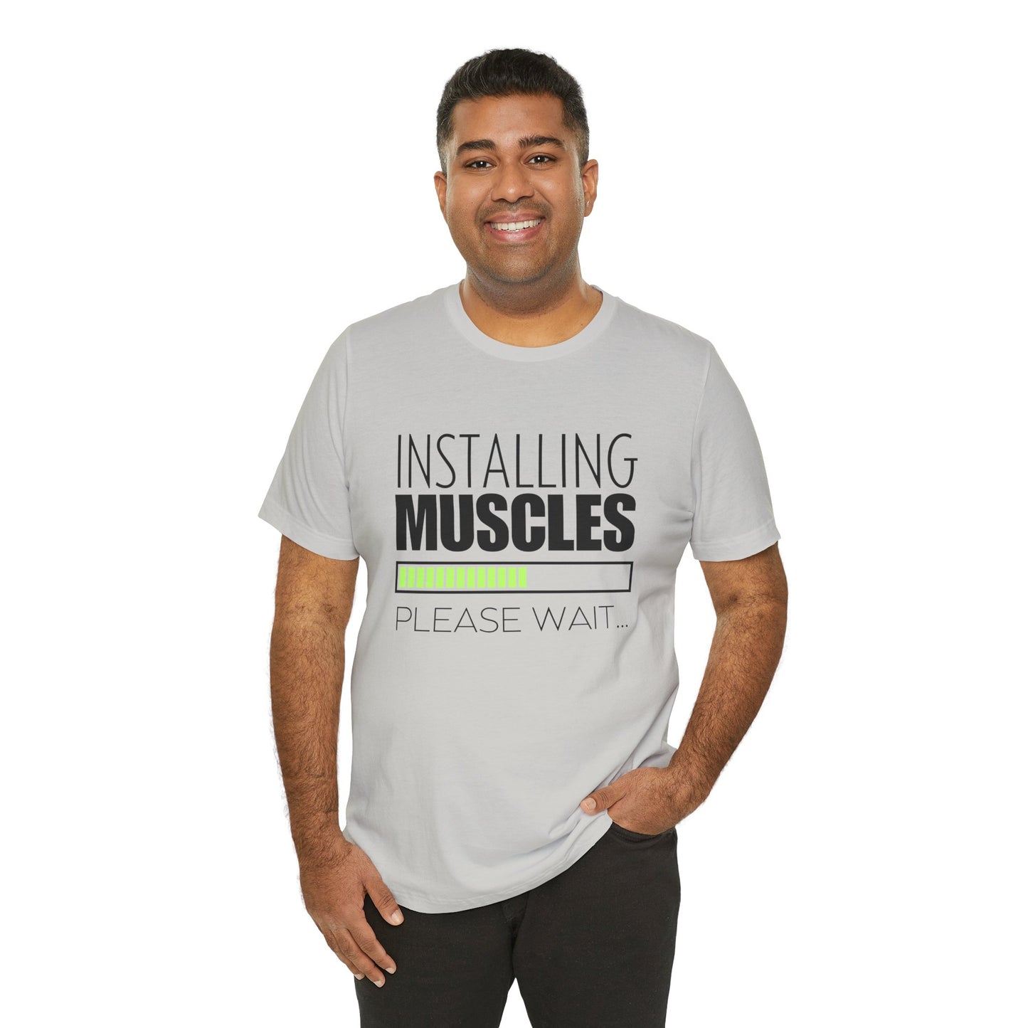 Men's Fitness Installing Muscles - Jersey Short Sleeve Tee