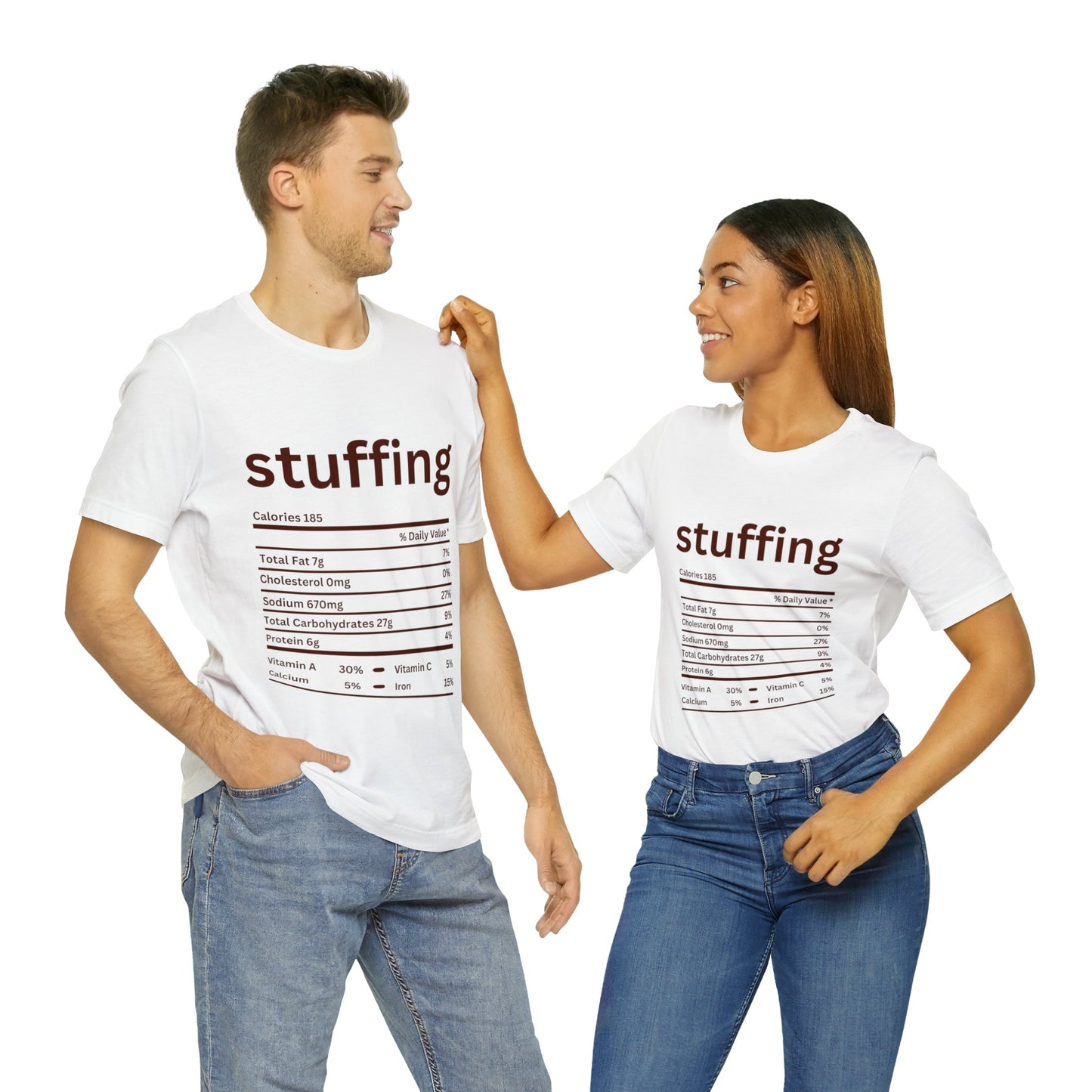 Unisex Jersey Short Sleeve Tee - Matching Family Thanksgiving Food T-Shirt