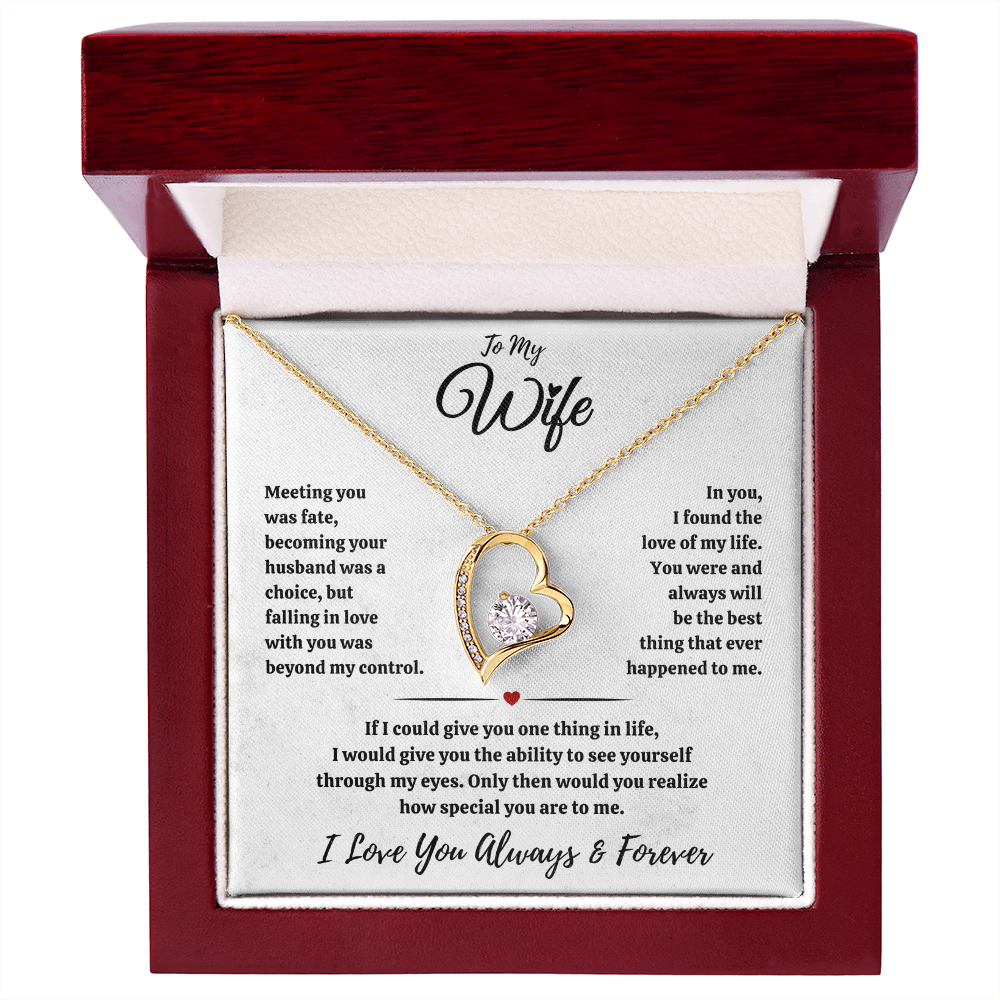 To My Wife Necklace , Wife Gift Necklace for Women, Forever Love Necklace