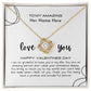 To My Amazing (Name) Necklace Gift - Love Knot Necklace (Yellow and White Gold Variants)