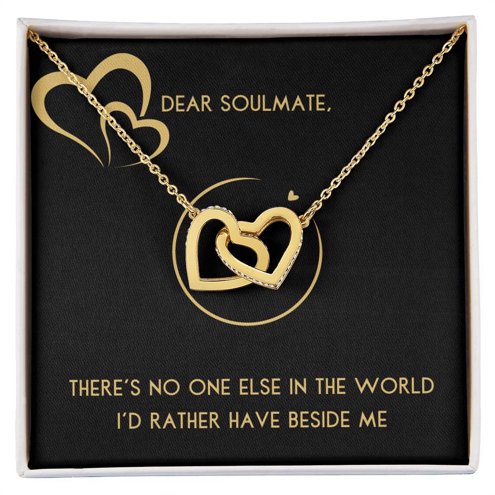 Dear Soulmate Necklace - Interlocking Hearts Necklace