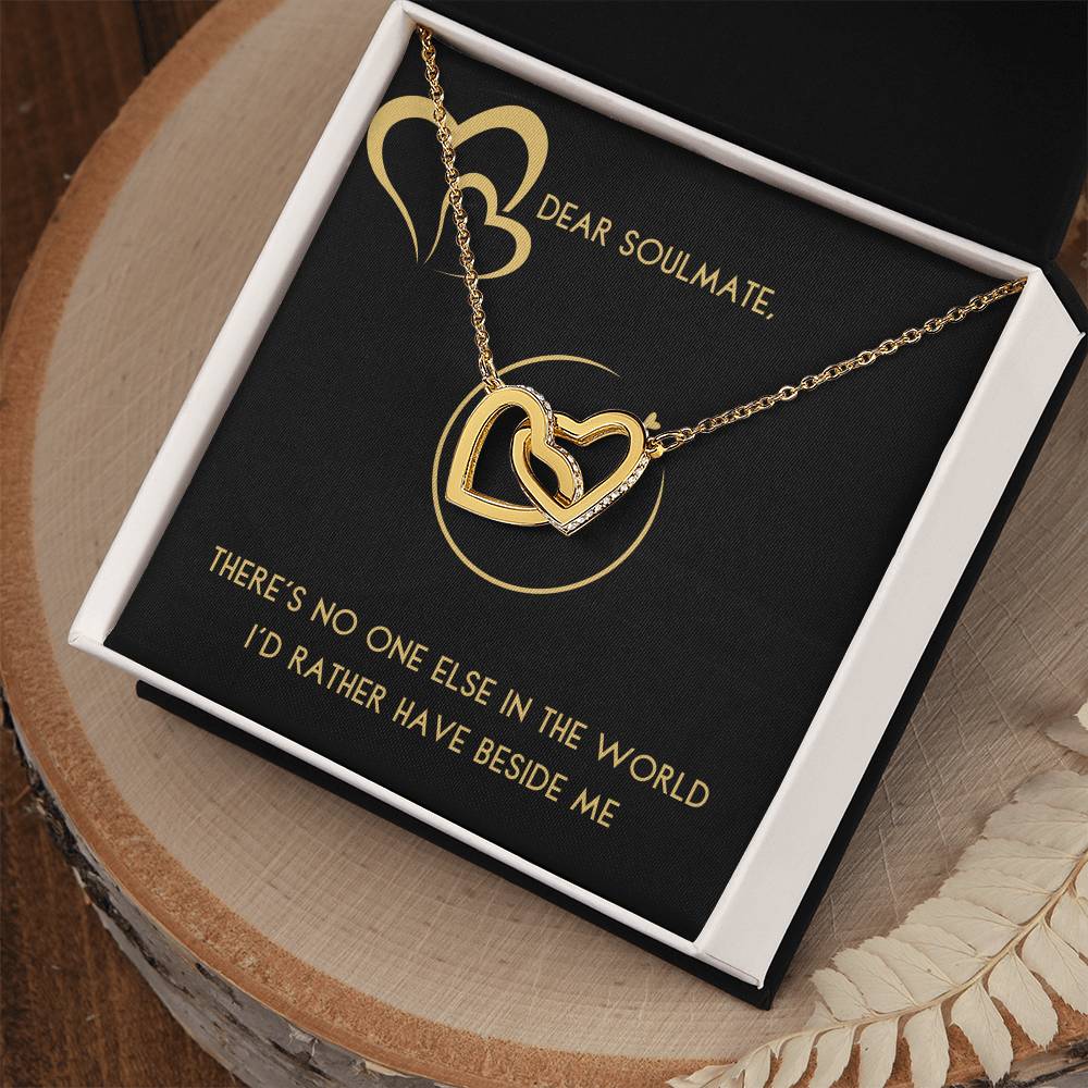 Dear Soulmate Necklace - Interlocking Hearts Necklace