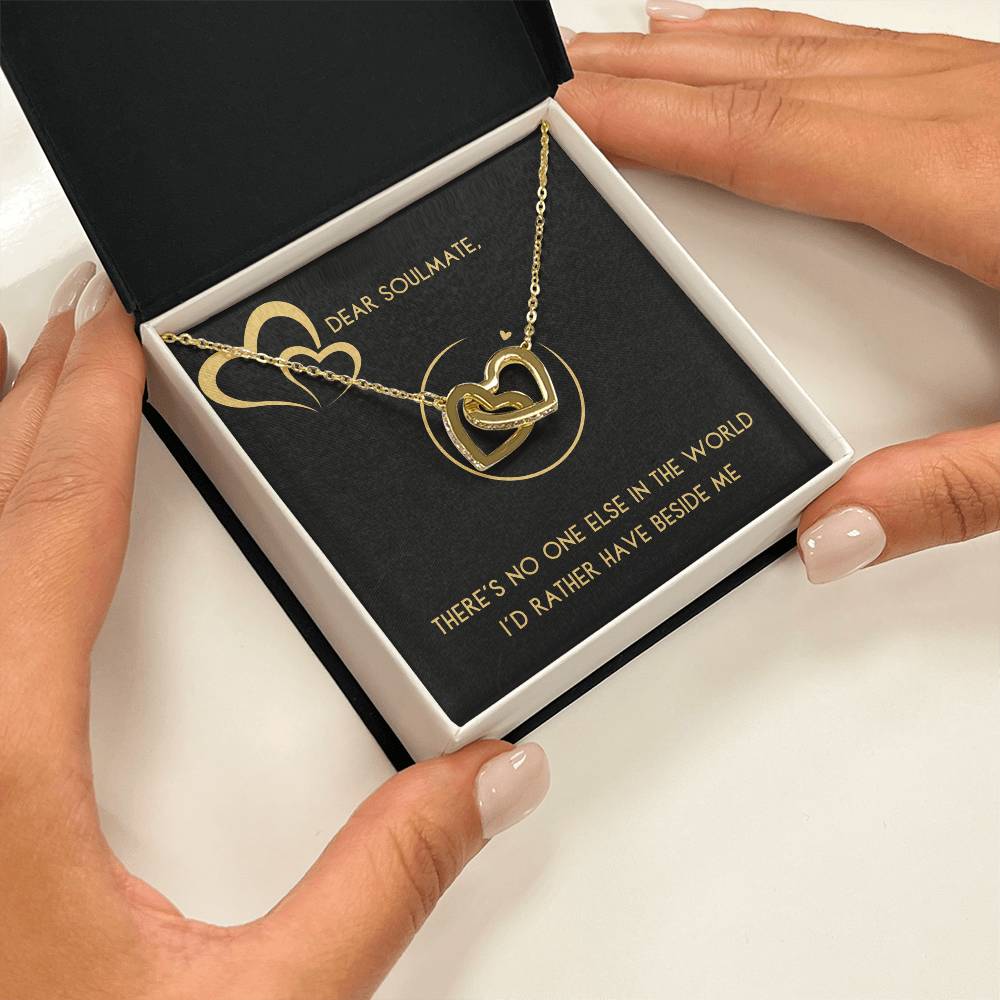 Dear Soulmate Necklace - Interlocking Hearts Necklace