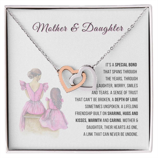 Mother and Daughter Necklace | Gift for Mom | Gift for Daughter | Interlocking Hearts Necklace