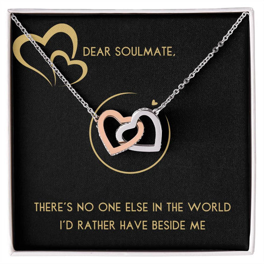 Dear Soulmate Necklace - Interlocking Hearts Necklace