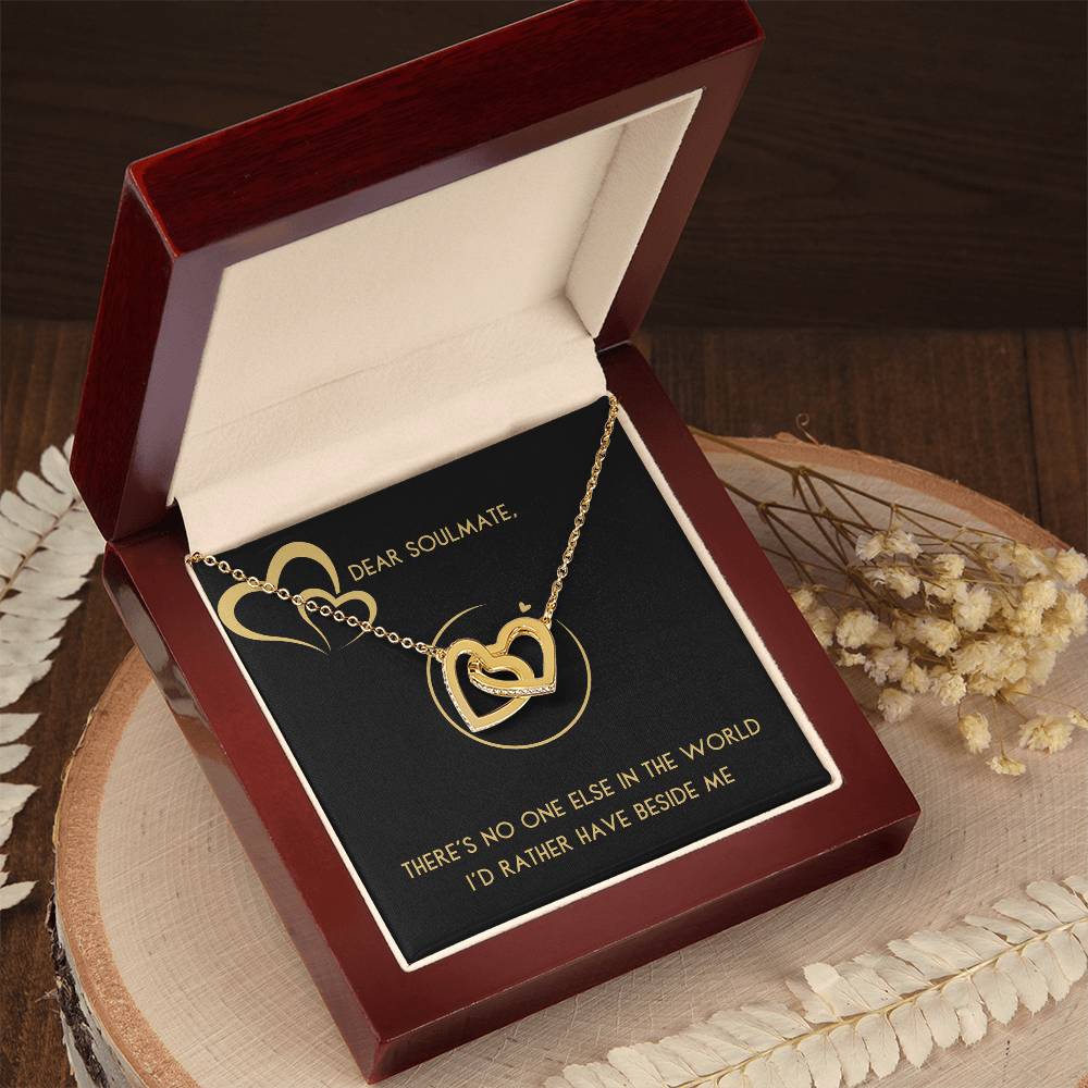 Dear Soulmate Necklace - Interlocking Hearts Necklace