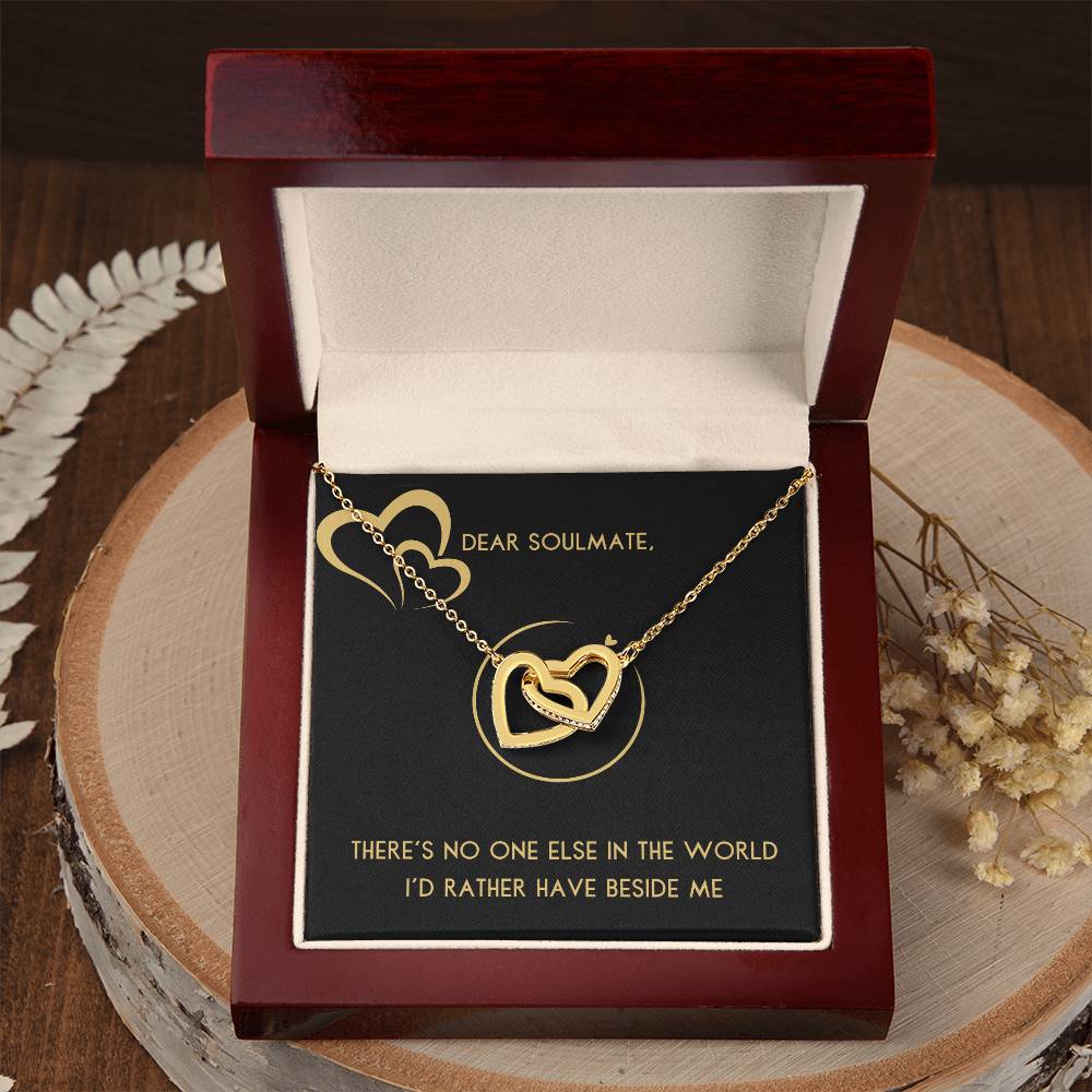 Dear Soulmate Necklace - Interlocking Hearts Necklace