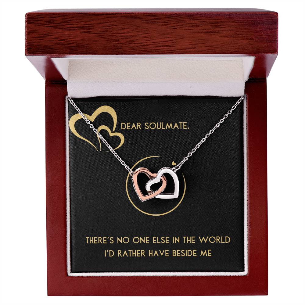 Dear Soulmate Necklace - Interlocking Hearts Necklace