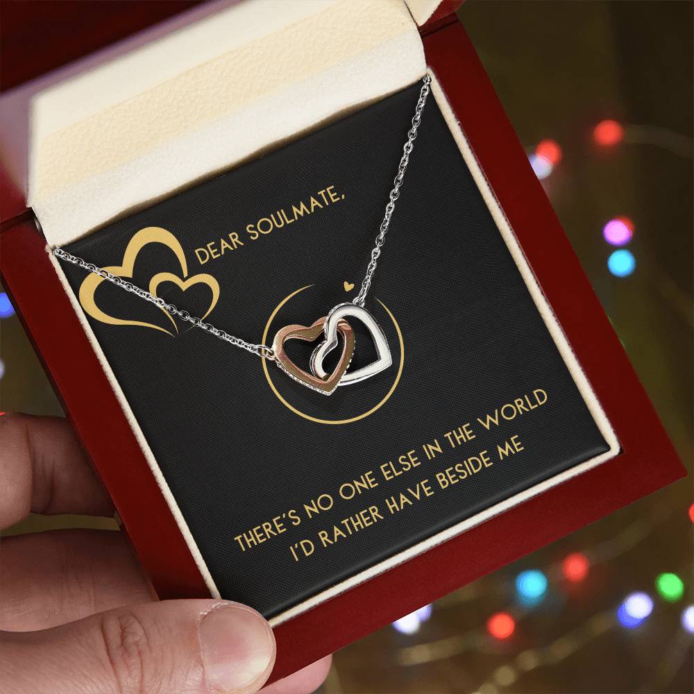 Dear Soulmate Necklace - Interlocking Hearts Necklace