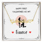 Valentines day necklace for Fiance - Heart Name Necklace