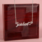 Valentines day necklace for Fiance - Heart Name Necklace