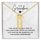 To Our Grandma Necklace gift from grandchildren  - Multi Vertical Name Necklace with a message card