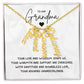 To Our Grandma Necklace gift from grandchildren  - Multi Vertical Name Necklace with a message card