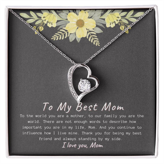 To My Best Mom Gift | Forever Love Necklace