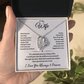 To My Wife Necklace , Wife Gift Necklace for Women, Forever Love Necklace