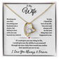 To My Wife Necklace , Wife Gift Necklace for Women, Forever Love Necklace