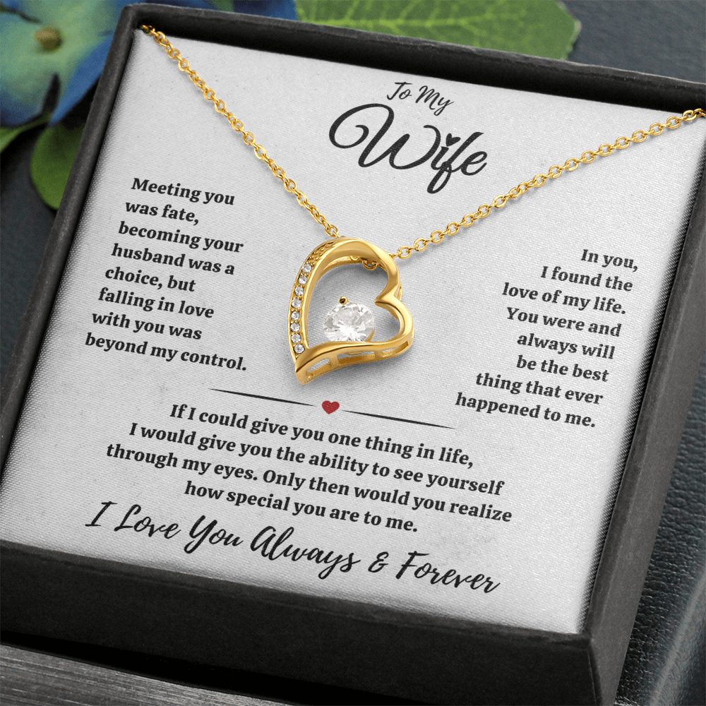 To My Wife Necklace , Wife Gift Necklace for Women, Forever Love Necklace