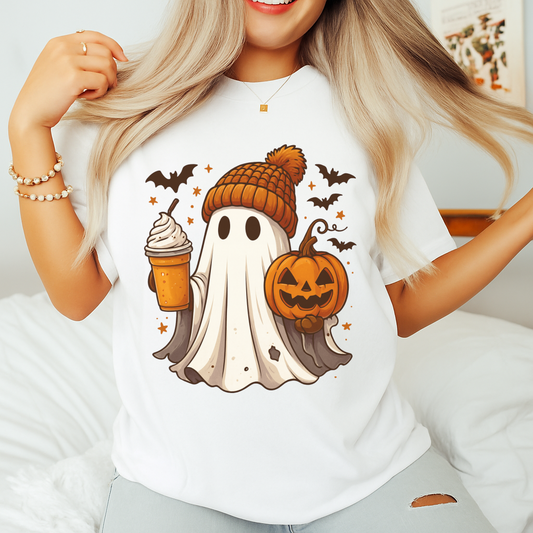 Halloween Ghost T-shirt, Halloween Gift, Fall Shirt, Cute Spooky Ghost Halloween Tshirt