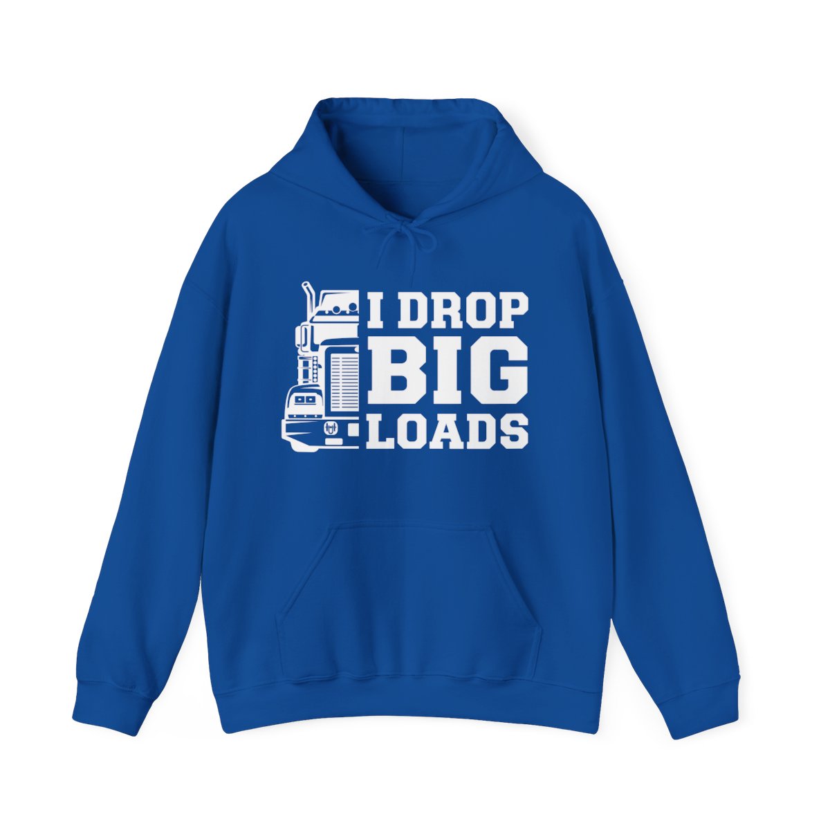 "I DROP BIG LOADS" Hoodie,  Heavy Blend™ Hooded Sweatshirt, Trucker Hoodie, Gift for Truck Driver