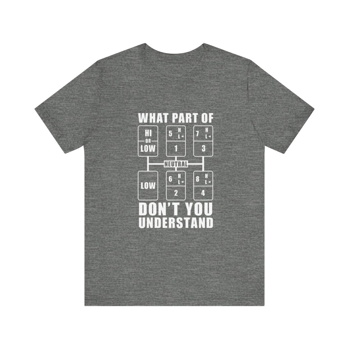"What part of don't you understand" T-shirt,  Unisex Jersey Short Sleeve Tee, Truck Driver T-shirt, Funny T-shirt, Gift for Truckers