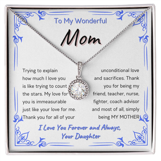 To My Wonderful Mom From Daughter Gift | Eternal Hope Necklace