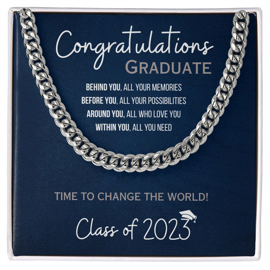 Congratulations Graduate Gift | Class of 2023 | Cuban Link Chain