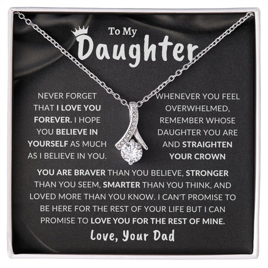 To My Daughter, From DAD - Alluring Beauty Necklace