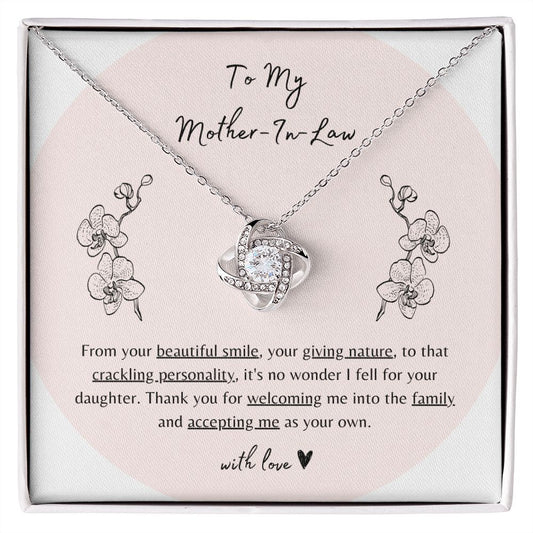 Gift for Mother in Law from Son-In-Law |  Love knot Necklace