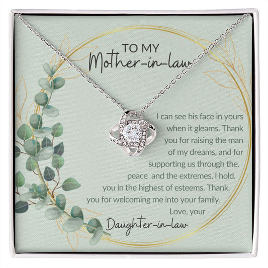 To My Mother-In-Law Gift | Love Knot Necklace