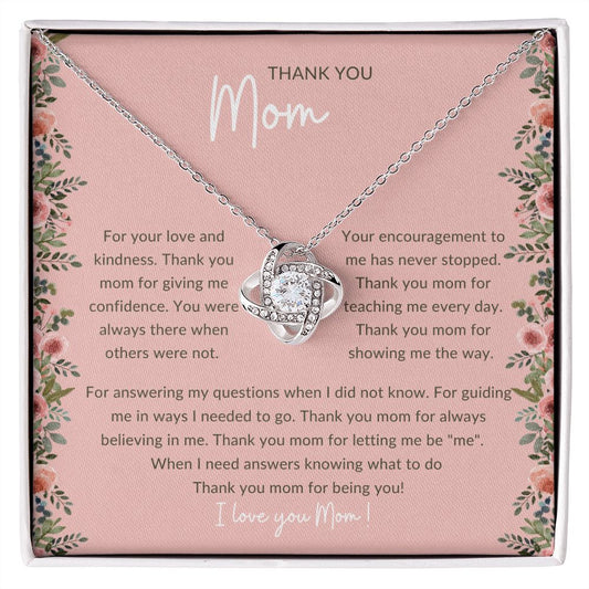 Thank You Mom | Gift for Mom | Love Knot Necklace