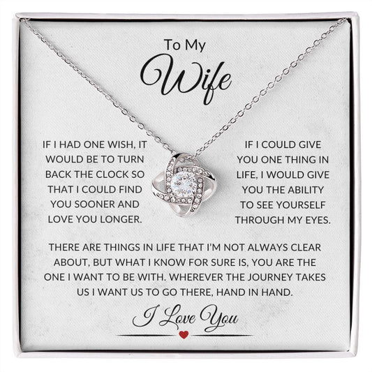 To My Wife Love Knot Necklace