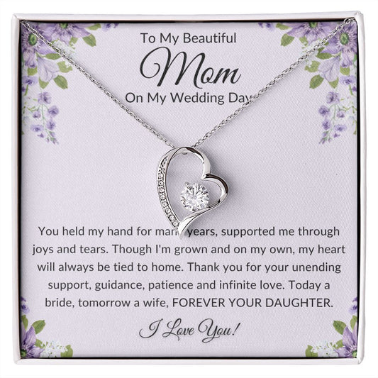 To My Beautiful Mom Forever Love Necklace