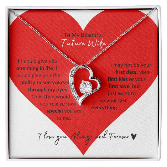 To My Future Wife Gift | Forever Love Necklace with Message Card