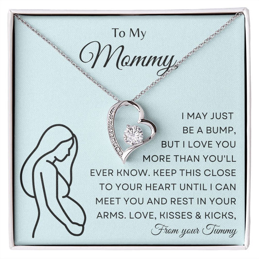 To My Mommy From Your Tummy Gift | Forever Love Necklace
